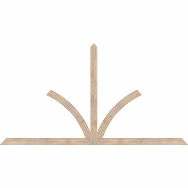 Ekena Millwork Richland Smooth Timber Gable Bracket, Douglas Fir, 96"W x 52"H x 1 1/2"D x 3 1/2"F, 13/12 Pitch GBW096X52X0204RIC00SDF - main